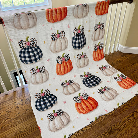 Blanket Halloween #31 - Bow Pumpkin - PREORDER ends 7/25