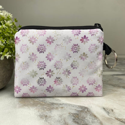 Mini Pouch - Floral Purple Gold