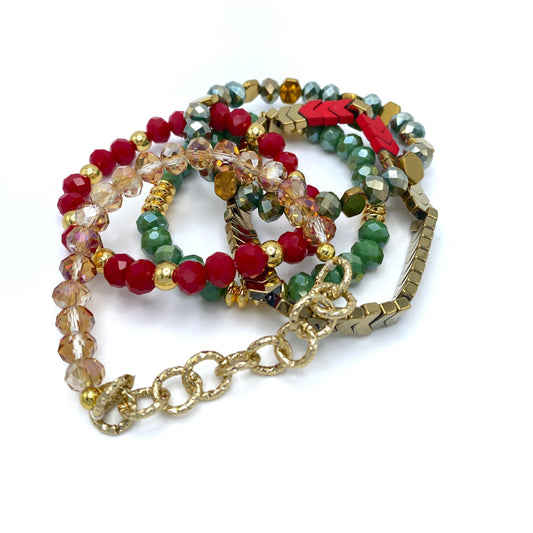 Bracelet Pack - Holiday Christmas - Chain Chevron