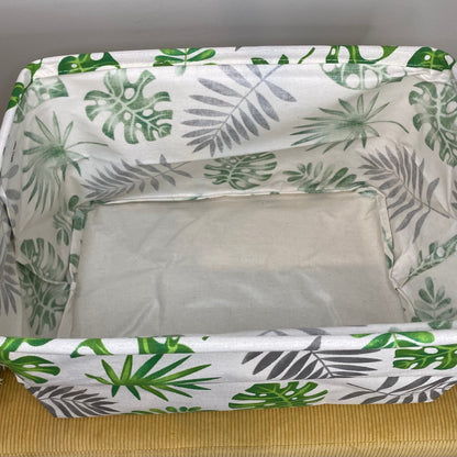 Pop Up Canvas Basket - Monstera Leaves