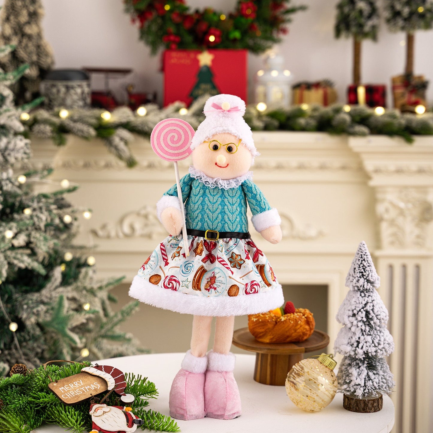 Telescopic Standing Christmas Decor - Pink & Blue - PREORDER 10/3-10/6