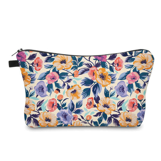 Pouch - Floral Orange Purple