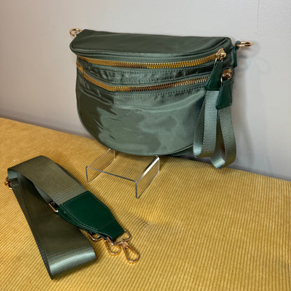 The Roni Nylon Crossbody - Solid Olive - PREORDER