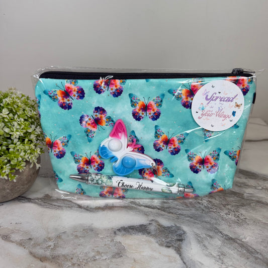 Bundled Set - Butterfly Teal Floral