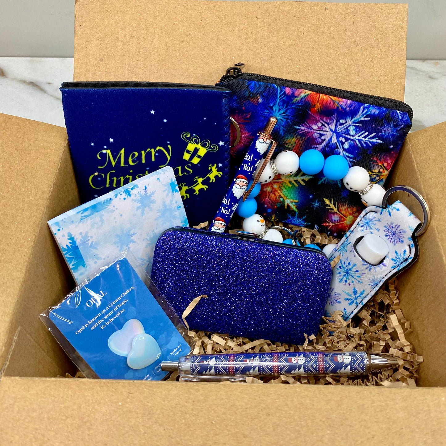 Christmas Gift Box with Crinkle Paper - Large MNC