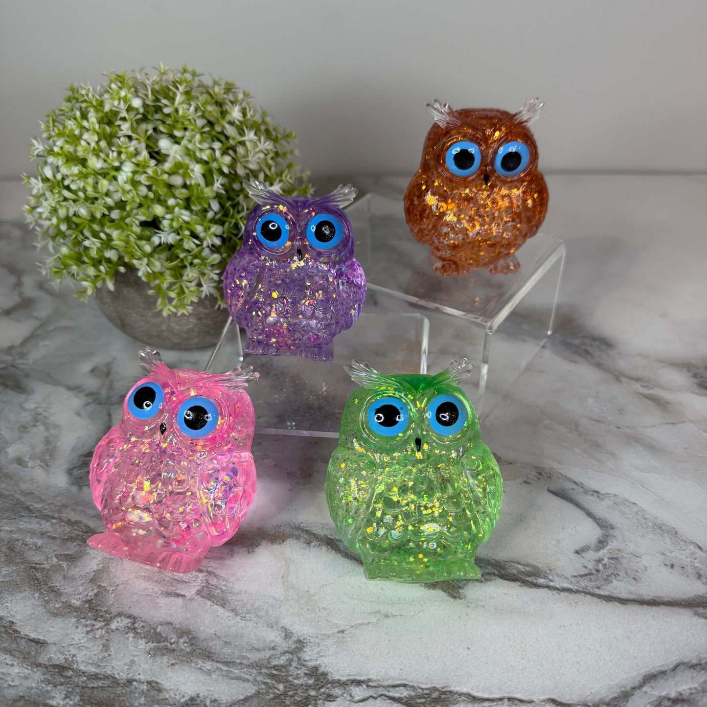 Squishy Toy - Owl, Glitter - PREORDER