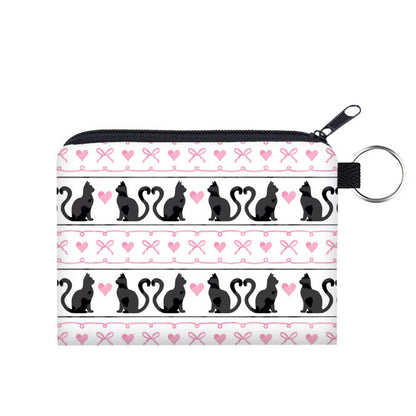 Mini Pouch - Cats Heart Bow