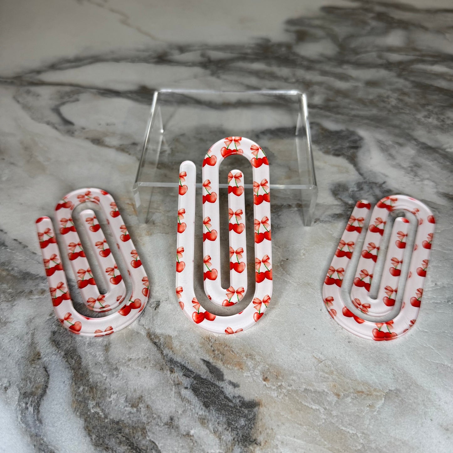 Jumbo Paperclip - Bow + Cherry