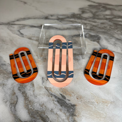 Jumbo Paperclip - Orange Crayon