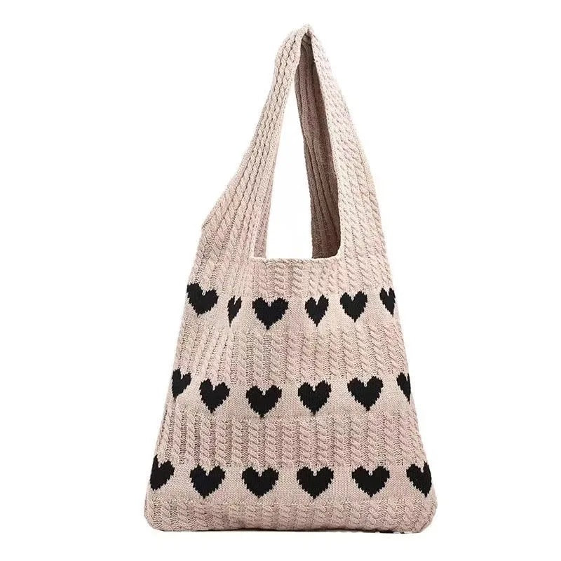 Heart Tote Bag - Knit Sweater