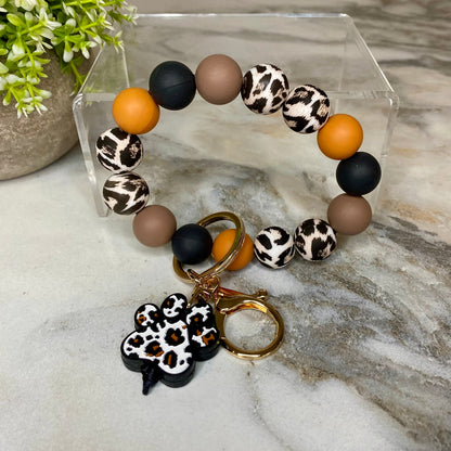 Silicone Bracelet Keychain - Dog Paw Animal Print #2
