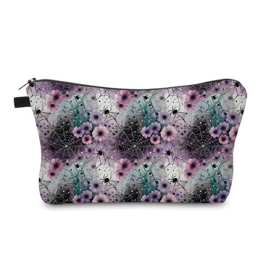 Pouch - Spider Web Floral Purple Pink Teal
