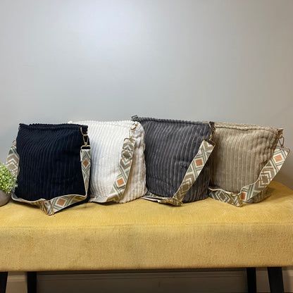 Willow - Corduroy Shopper Purse - PREORDER 7/16-7/19