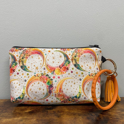 Pouch - Moon, Colorful Embroidery Smaller Print MNC