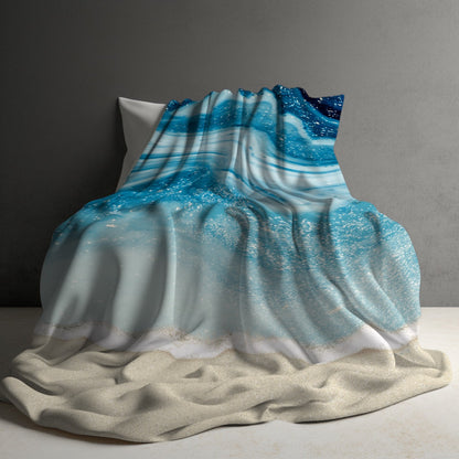 Blanket - Beach Blue Marble Waves MNC