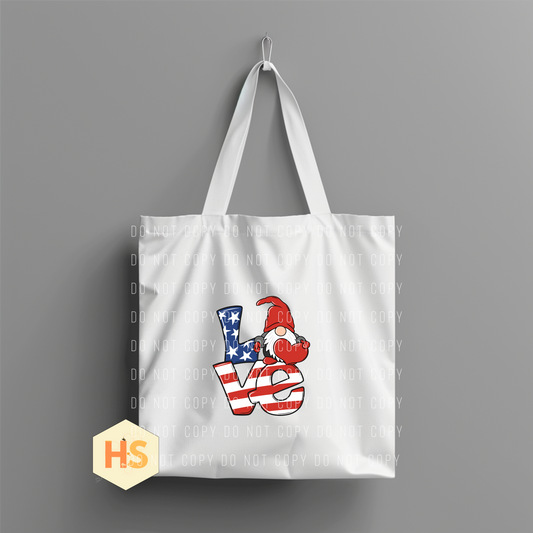 Tote Bag - Love USA Gnome