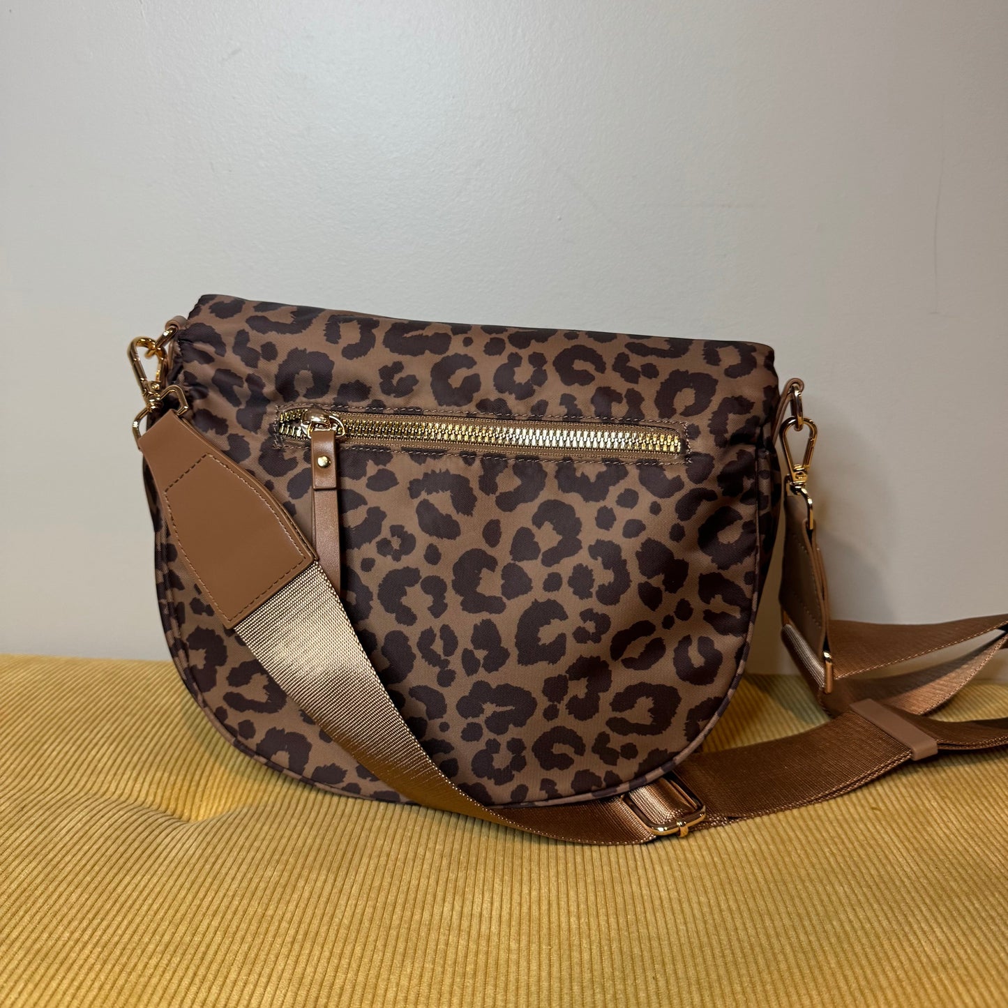 The Roni Nylon Crossbody - Animal Print Chocolate