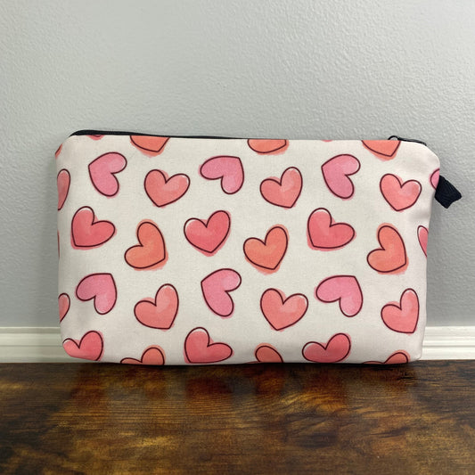 Pouch - Valentine’s Day - Heart Speckle Pink