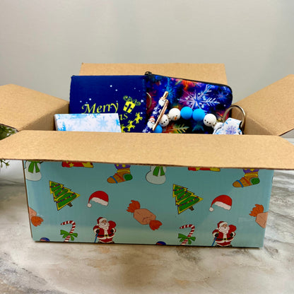Christmas Gift Box with Crinkle Paper - Large MNC