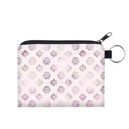 Mini Pouch - Floral Purple Gold