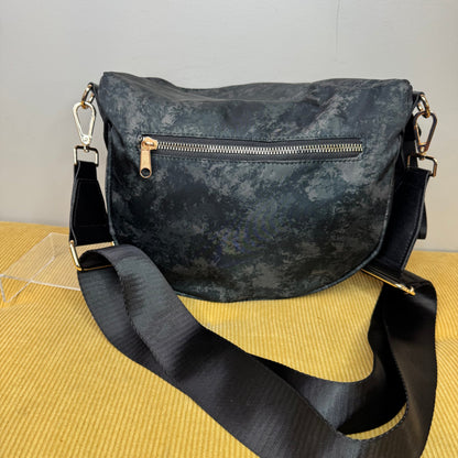 The Roni Nylon Crossbody - Dark Grey / Black Acid Wash