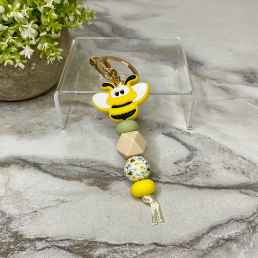 Keychain - Silicone Bead - Bee