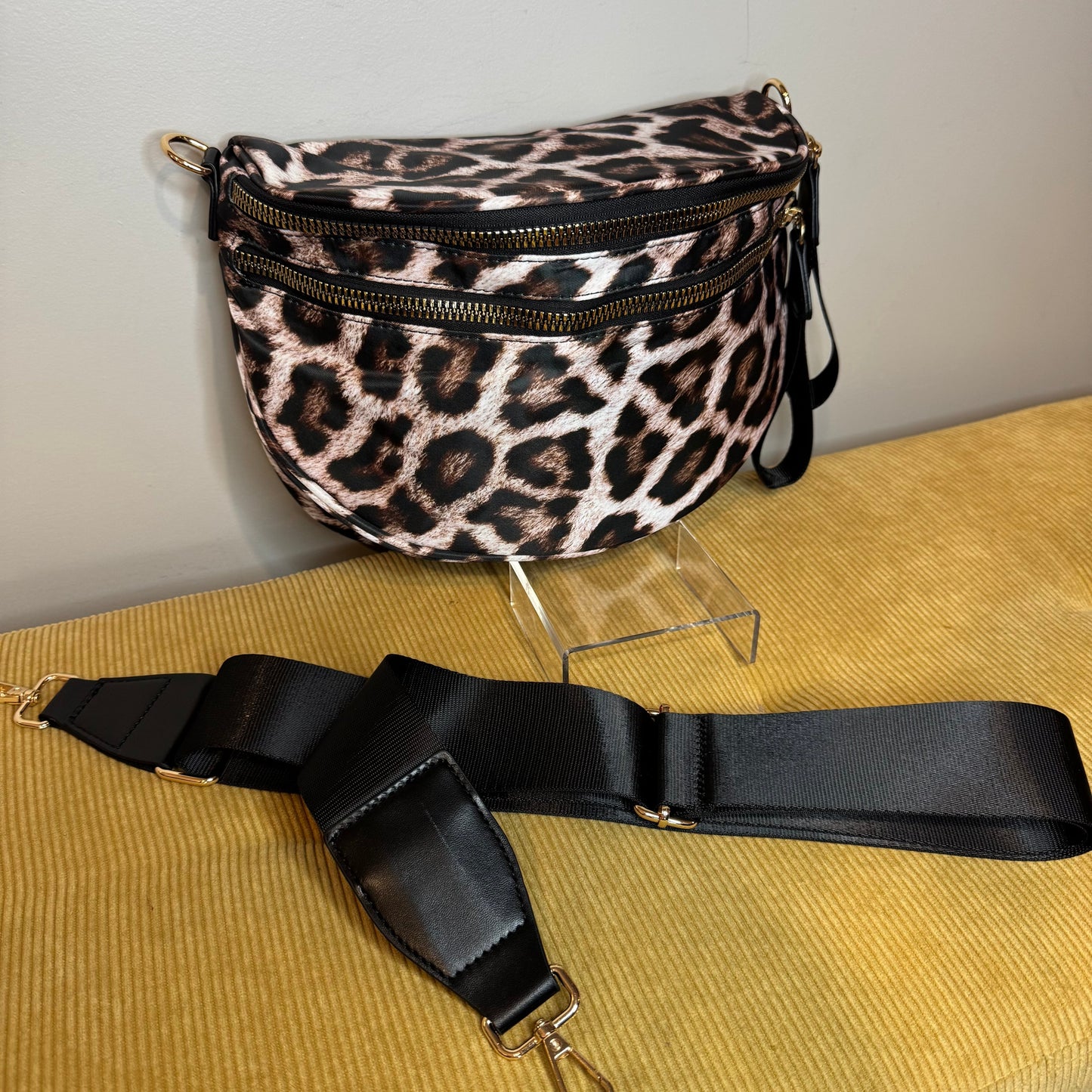 The Roni Nylon Crossbody - Larger Animal Print - PREORDER