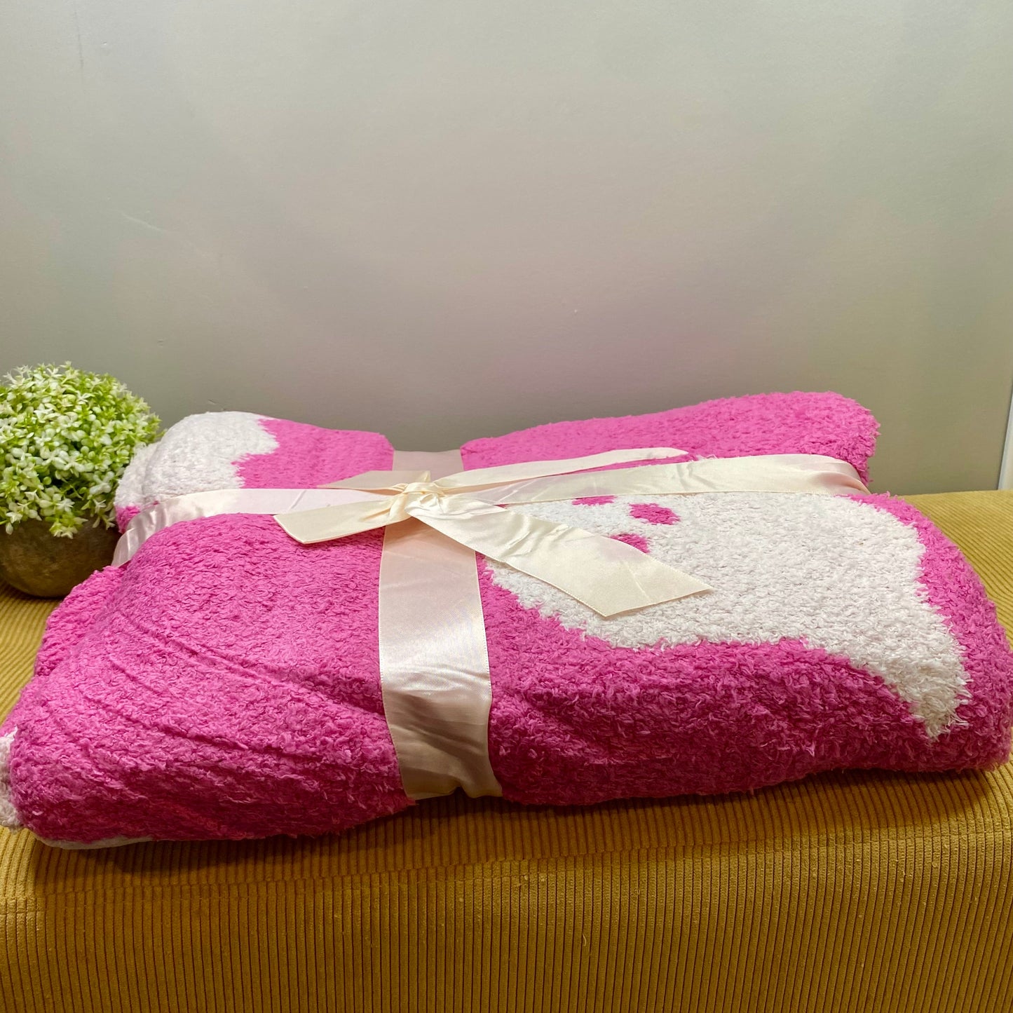 Blanket - Soft Dreams - Double Sided Ghost Pink White