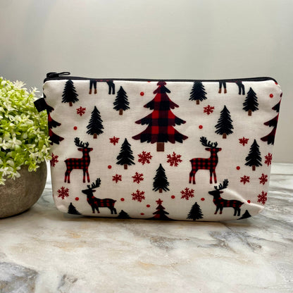Pouch - Plaid Tree Deer MNC