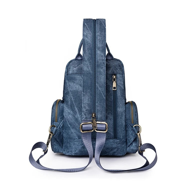 Sydney Denim 2-in-1 Sling + Backpack - Blue MNC