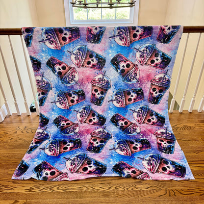 Blanket Halloween #19 - Skull Purple Blue Purple - PREORDER ends 7/25