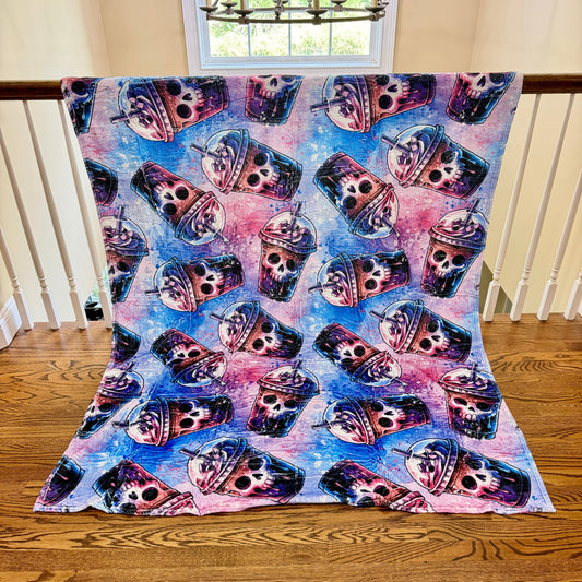 Blanket Halloween #19 - Skull Purple Blue Purple - PREORDER ends 7/25