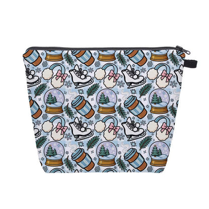 Pouch XL - Christmas Light Blue Snow Glove Ice Skate