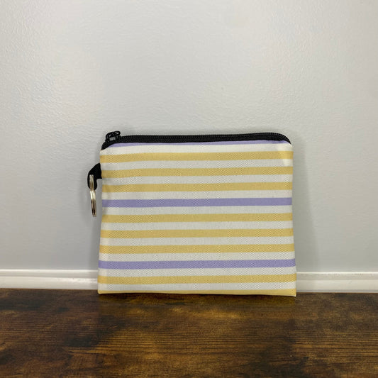 Mini Pouch - Yellow Purple Stripes