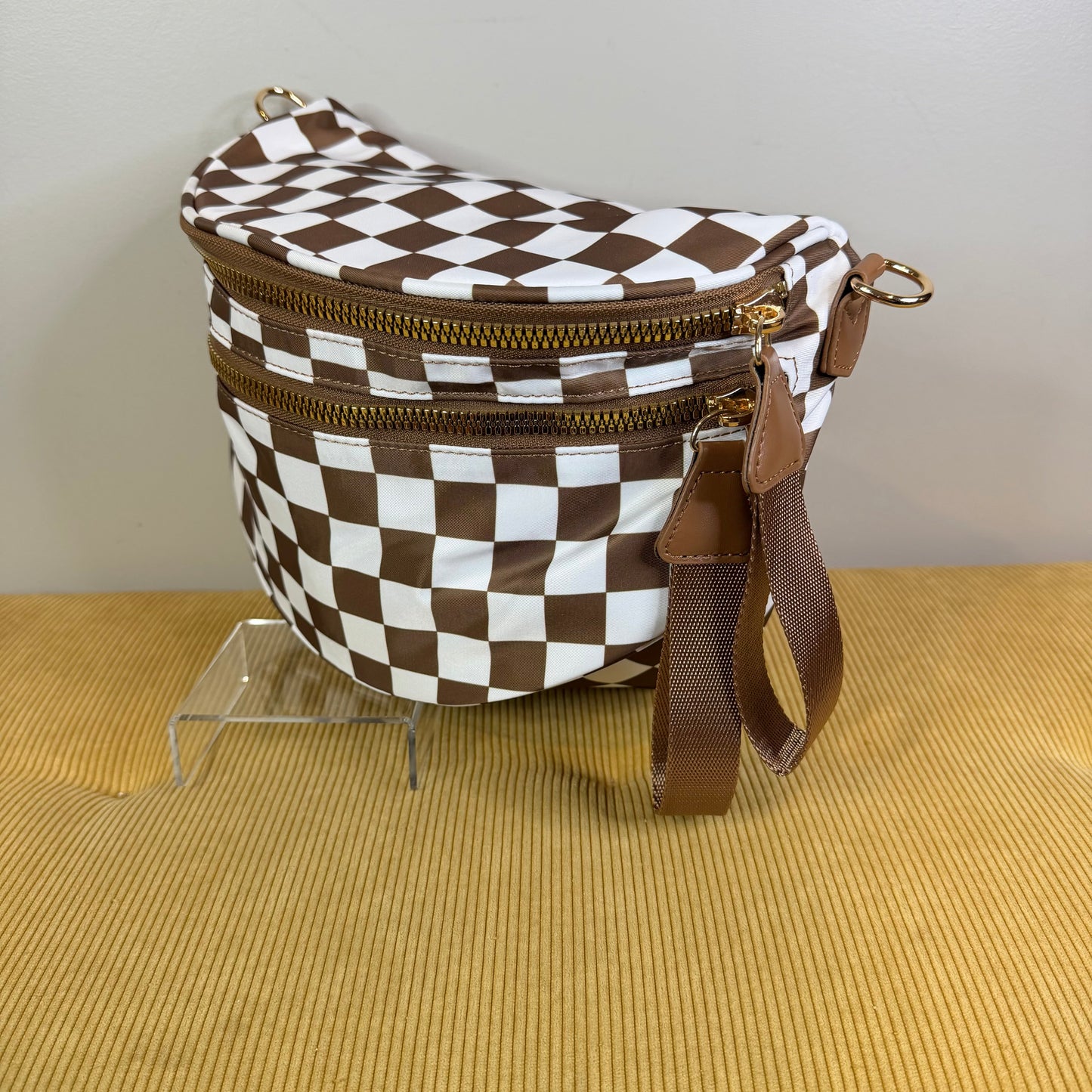 Roni - Nylon Crossbody - Taupe Brown