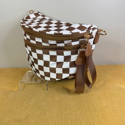 Roni - Nylon Crossbody - Taupe Brown