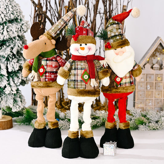 Telescopic Standing Christmas Decor - Plaid - PREORDER 10/3-10/6