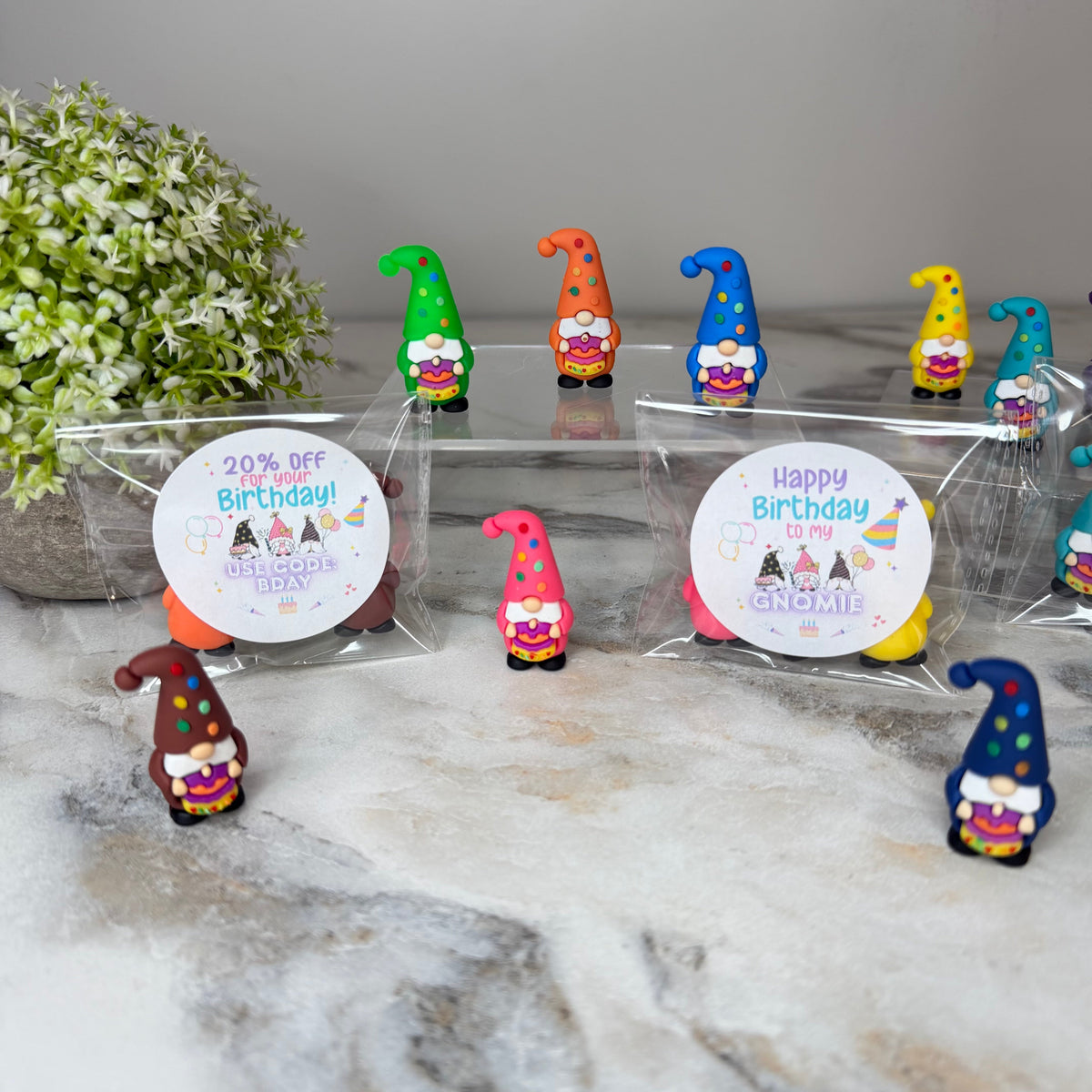 Gnome Figurines  - Birthday Assortment (3 pack)