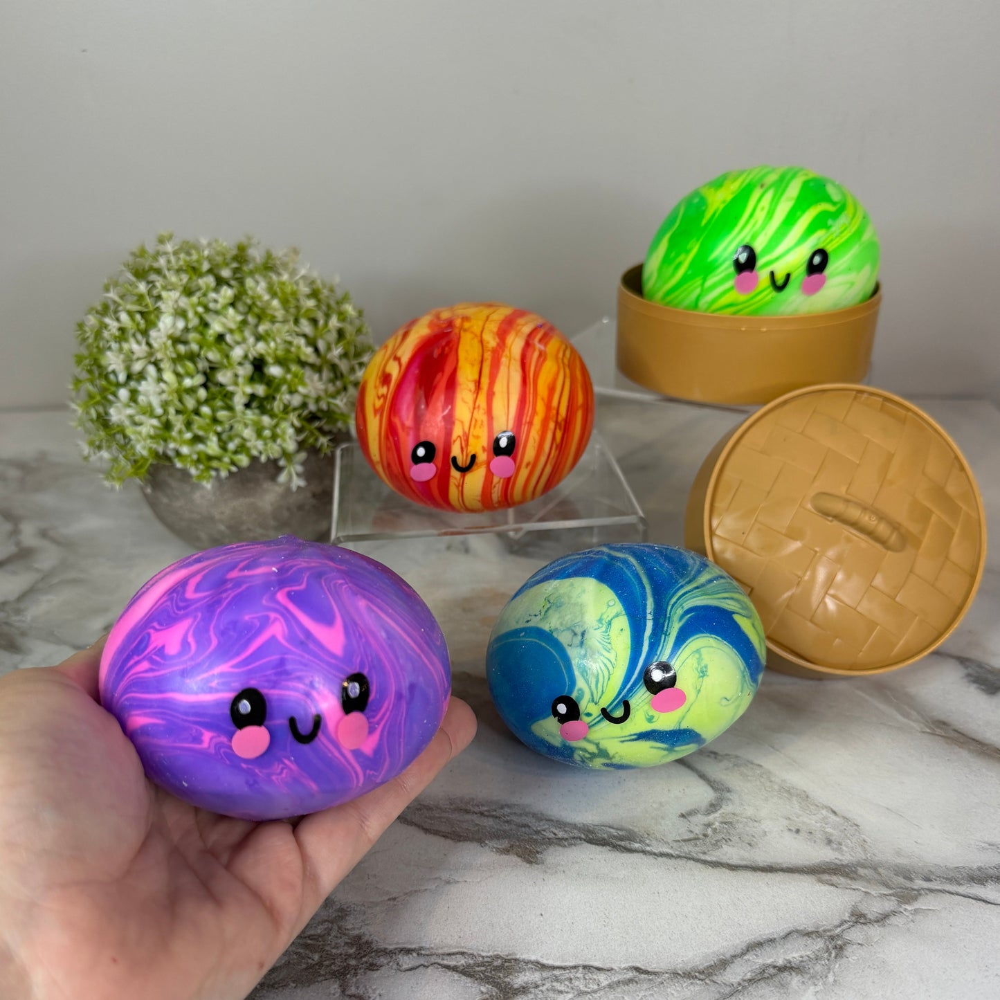 Squishy Toy - Viral Dumpling, Marble - PREORDER