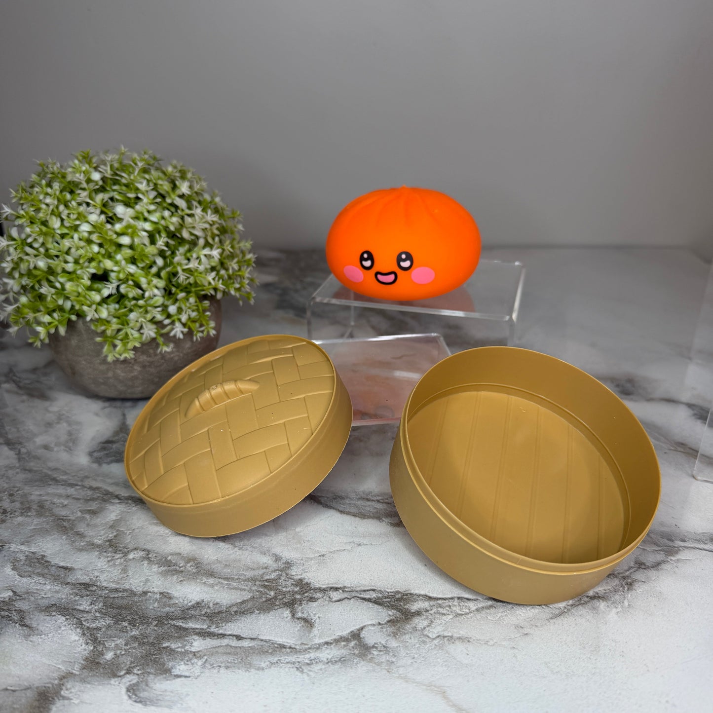 Squishy Toy - Viral Dumpling, Orange Face