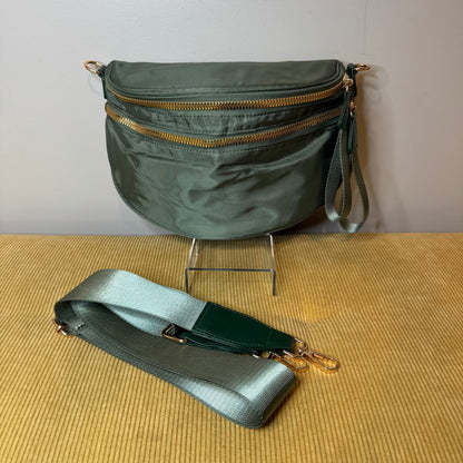 The Roni Nylon Crossbody - Solid Olive - PREORDER