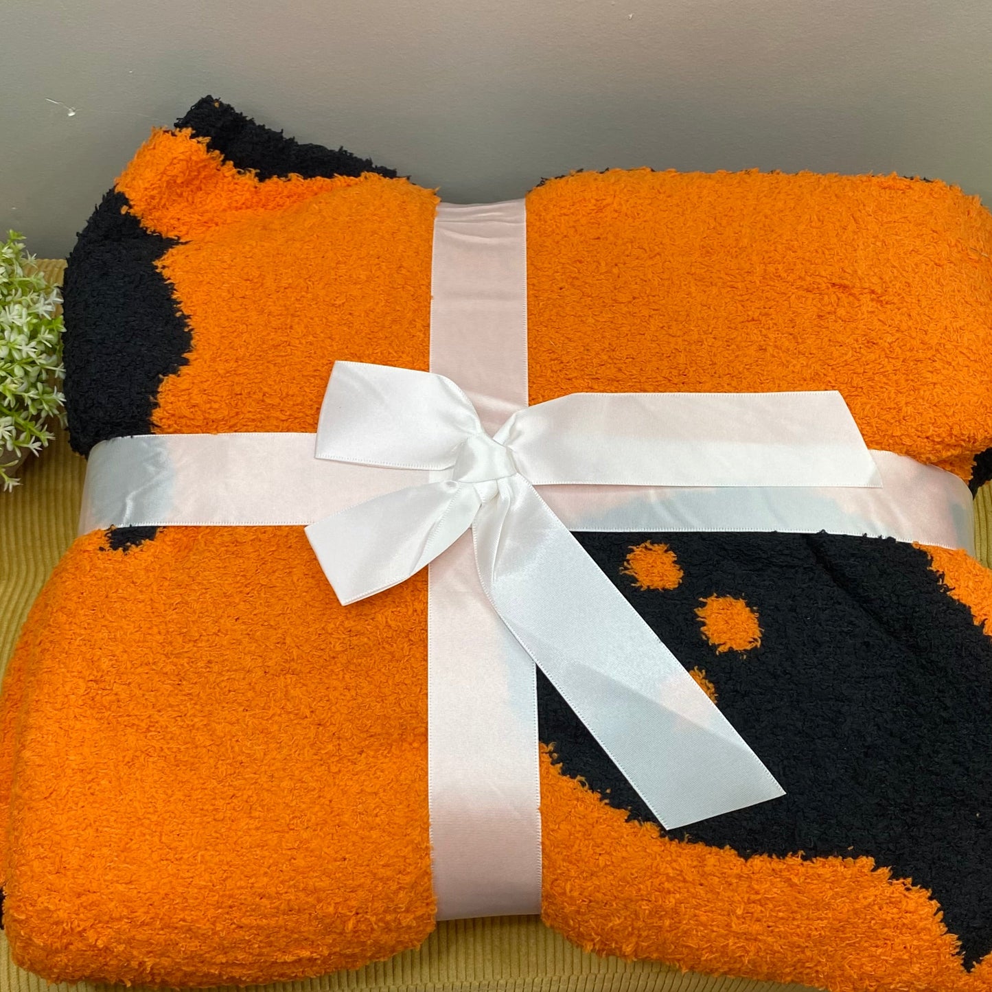 Blanket - Soft Dreams - Double Sided Ghost Orange Black