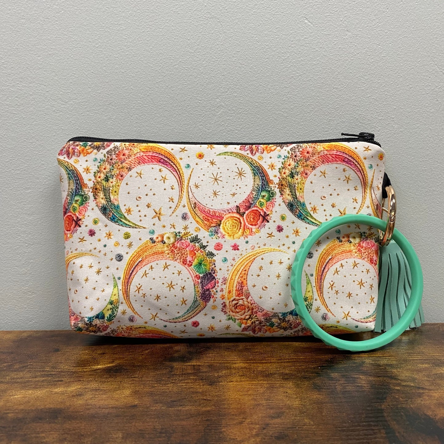 Pouch - Moon, Colorful Embroidery Smaller Print MNC