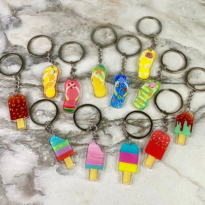 Keychains - Summer Clear Acrylic Mix