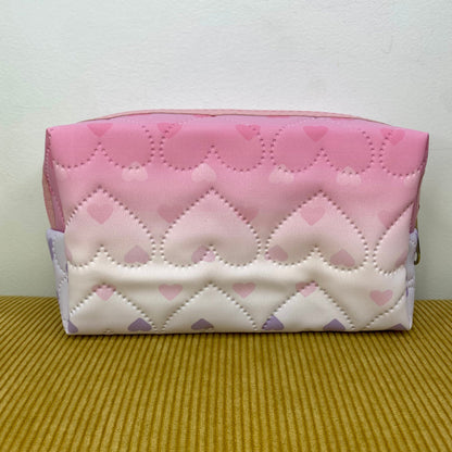 Stand Up Rectangle Zip Bag - Hearts