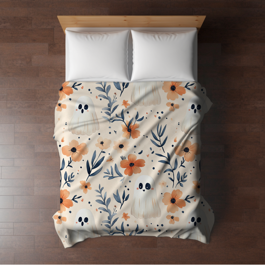 Blanket - Halloween - Floral Ghost - PREORDER 7/29-8/1