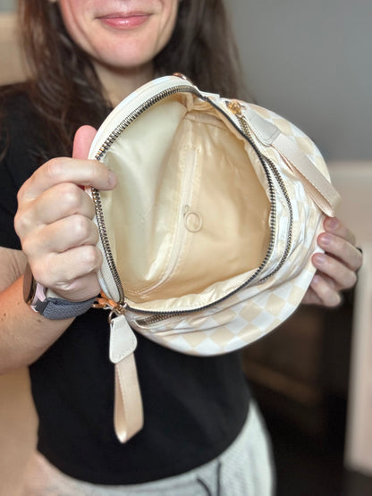 Roni - Nylon Crossbody - Beige