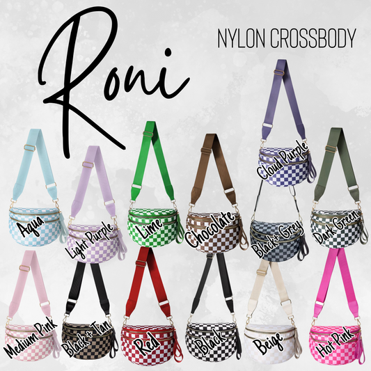 Roni - Checkered - Nylon Crossbody