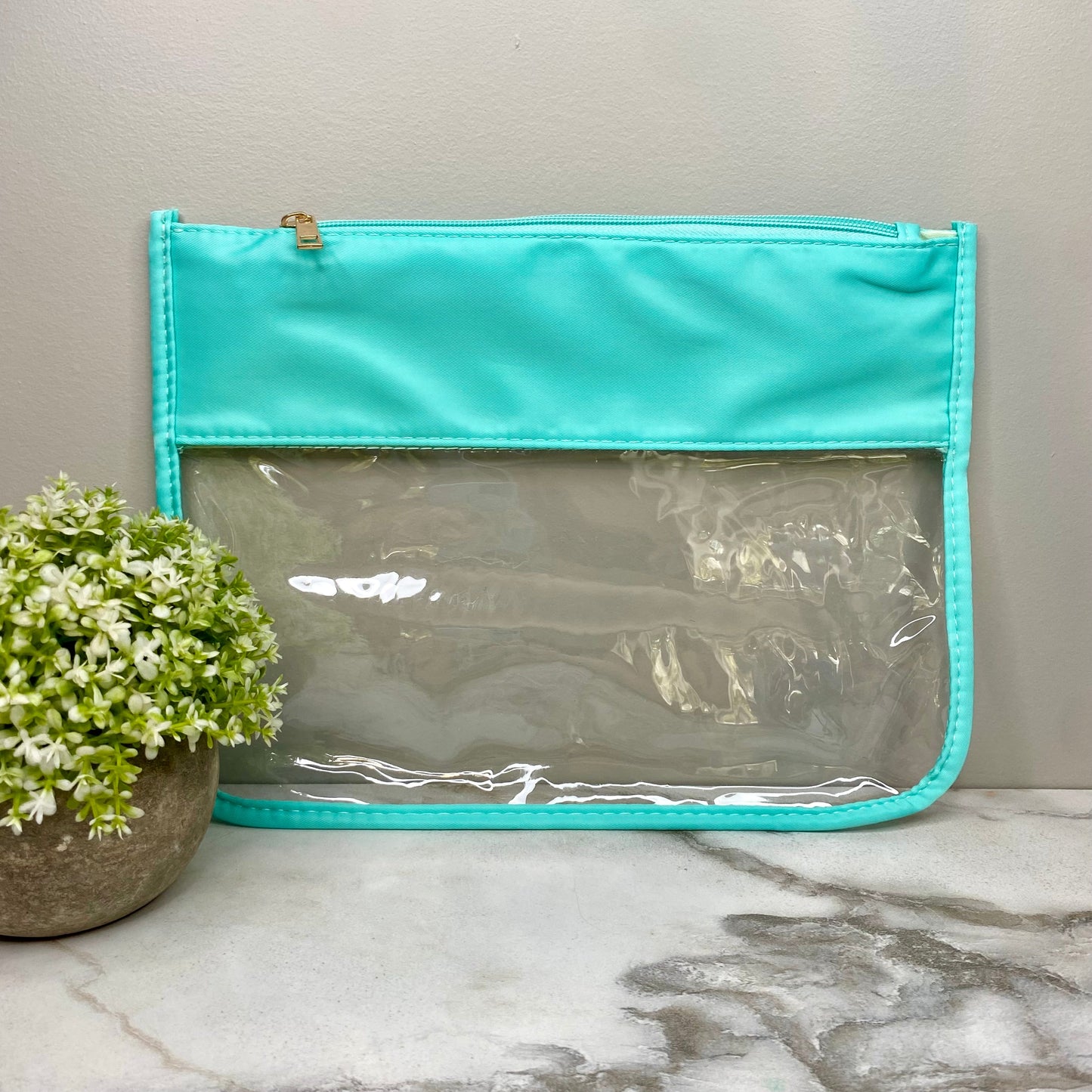 Pouch - XL Clear Zip - Mint