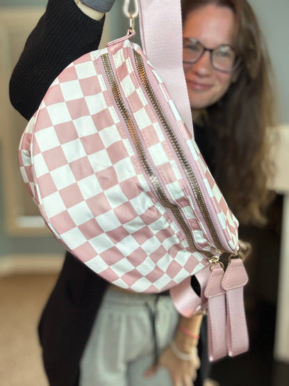 Roni - Nylon Crossbody - Light Pink